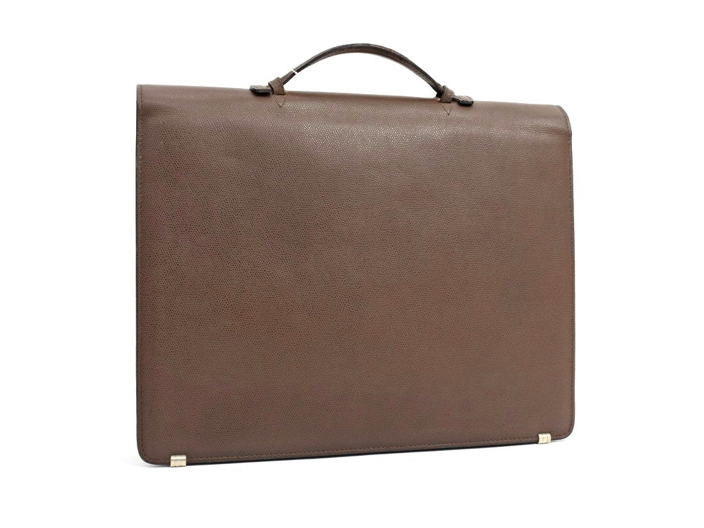 【中古】アンドレア ダミコ Andrea DAMICO レザー ブリーフケース ブラウン【 状態ランクC 】【 メンズ 】