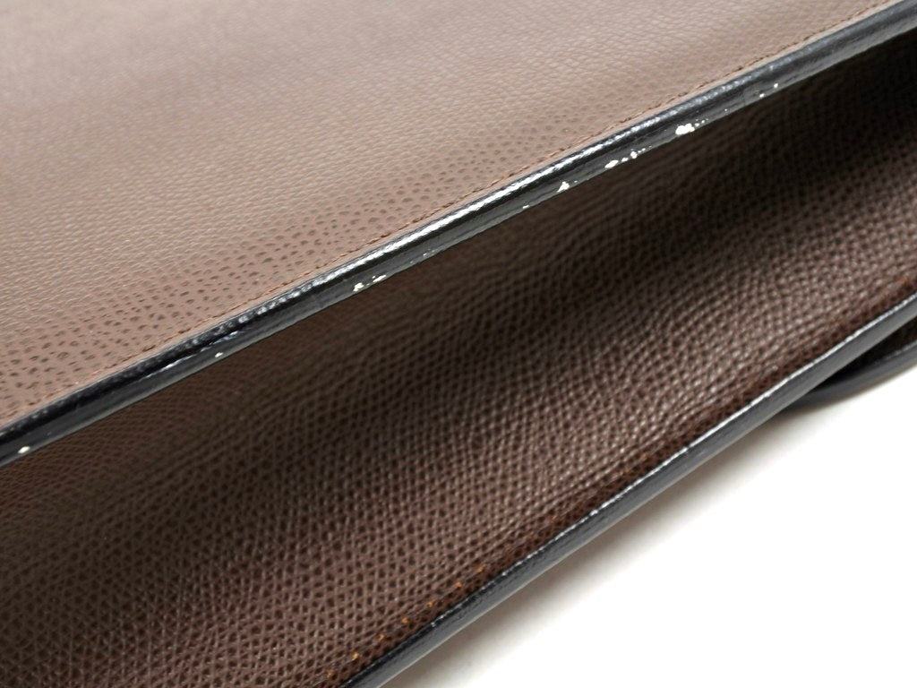 【中古】アンドレア ダミコ Andrea DAMICO レザー ブリーフケース ブラウン【 状態ランクC 】【 メンズ 】