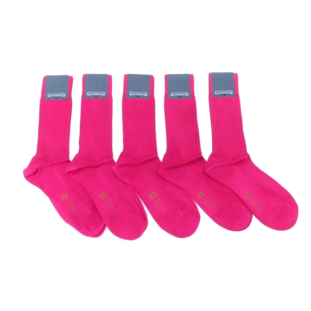 【新品】タイユアタイ TIE YOUR TIE Filo Scozia ソックス 5足セット ピンク【 10.5 】【 状態ランクN 】【 メンズ 】