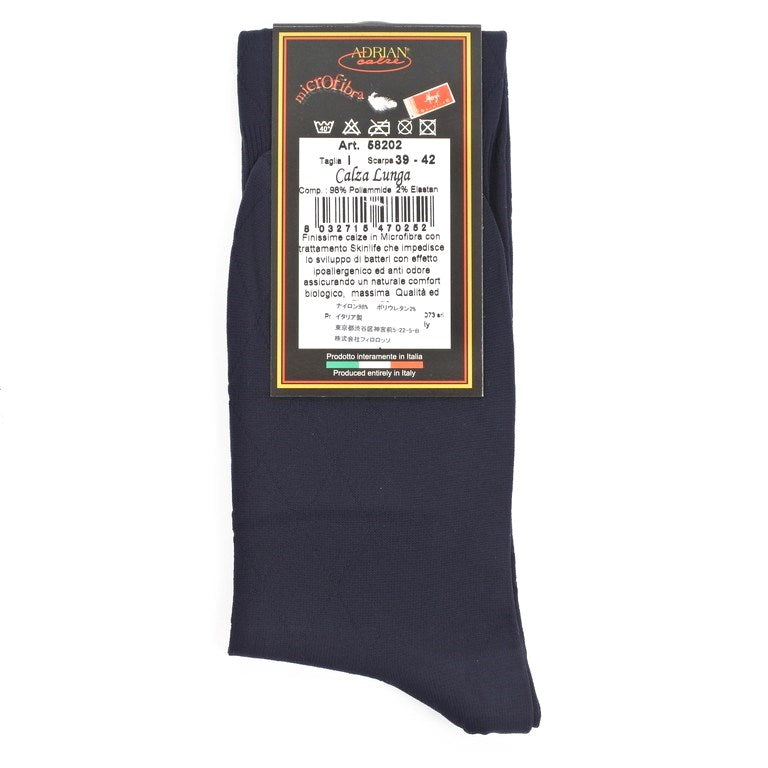 【新品】アドリアン ADRIAN メリル スキンライフ ソックス ネイビー【サイズTaglia.(39-42)】【 状態ランクN 】【 メンズ 】