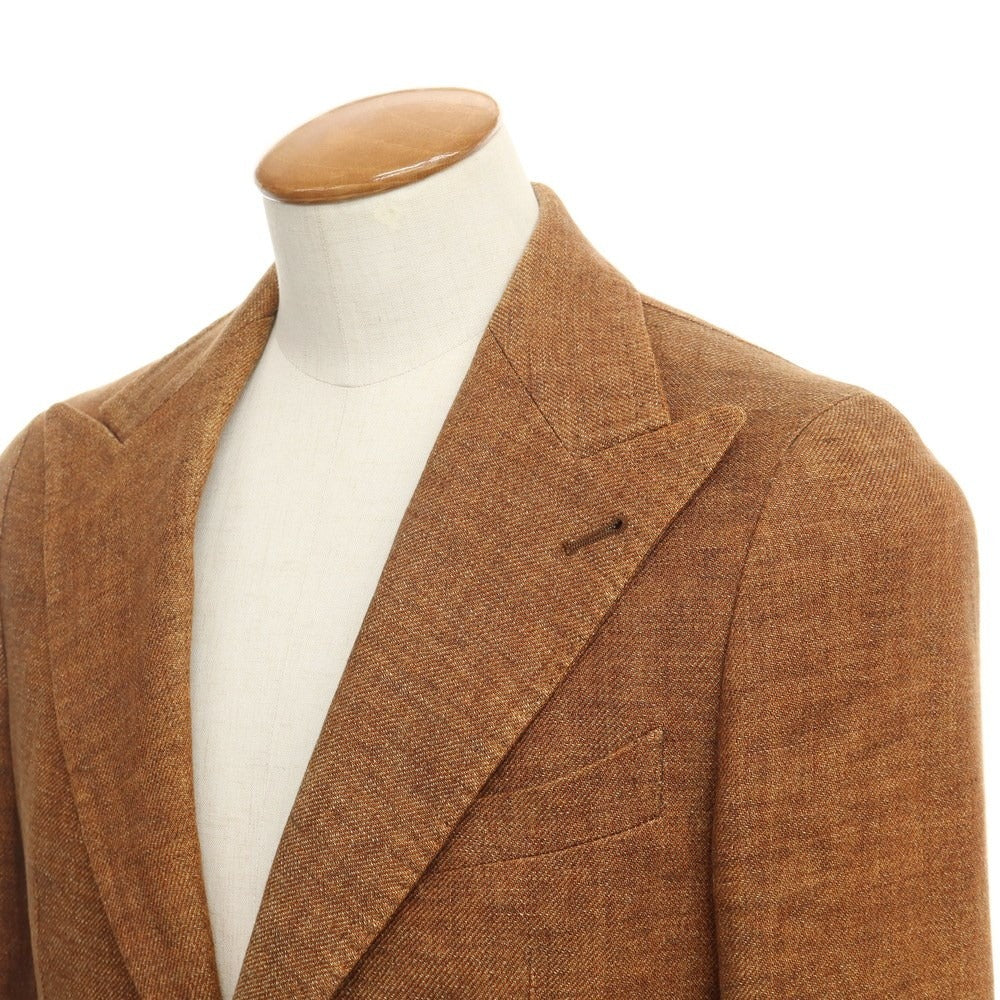 【中古】タリアトーレ TAGLIATORE リネン カジュアルジャケット ライトブラウン【 46 】【 状態ランクC 】【 メンズ 】
