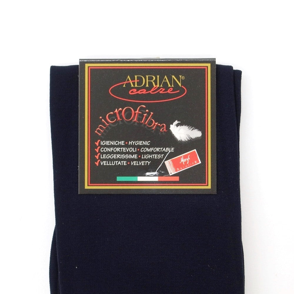 【新品】アドリアン ADRIAN メリル スキンライフ ソックス ネイビー(スムース)【サイズTaglia.(39-42)】【 状態ランクN 】【 メンズ 】