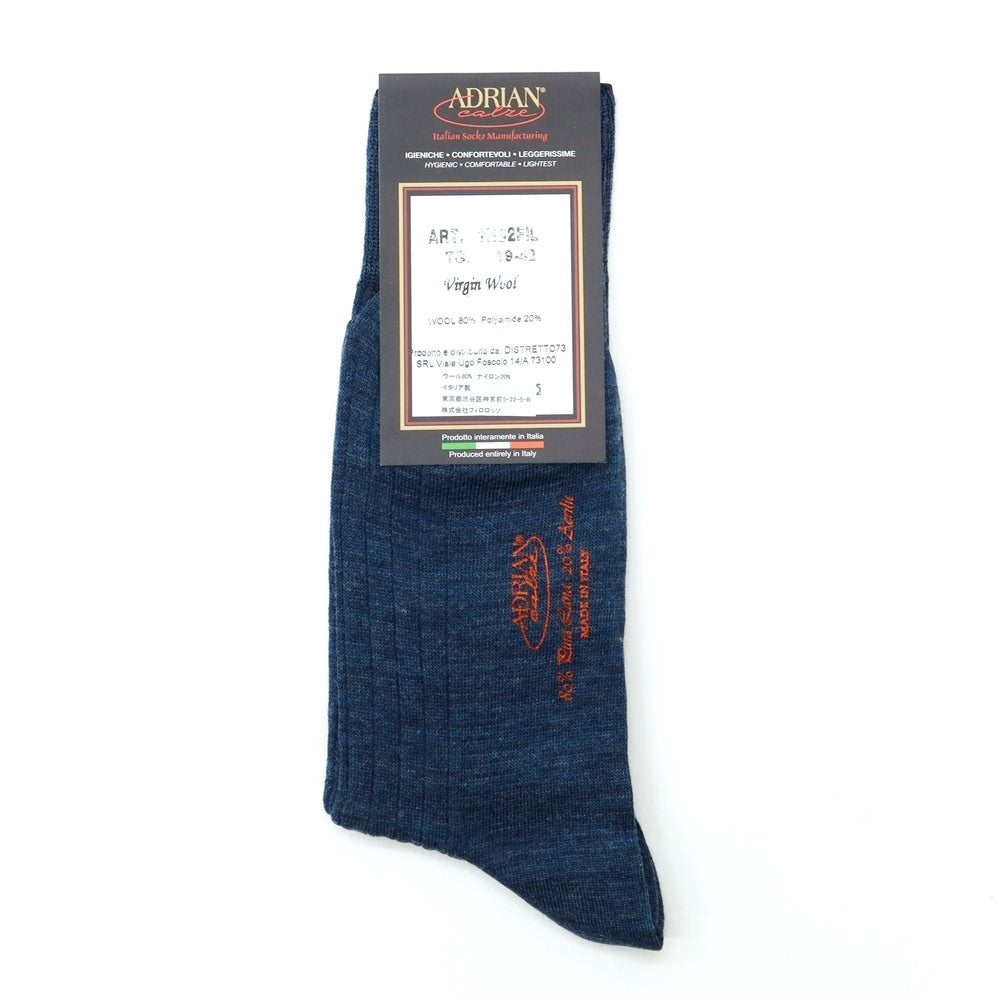 【新品】アドリアン ADRIAN ソックス
ダークブルー(リブ)【 Taglia.(39-42) 】【 状態ランクN 】【 メンズ 】