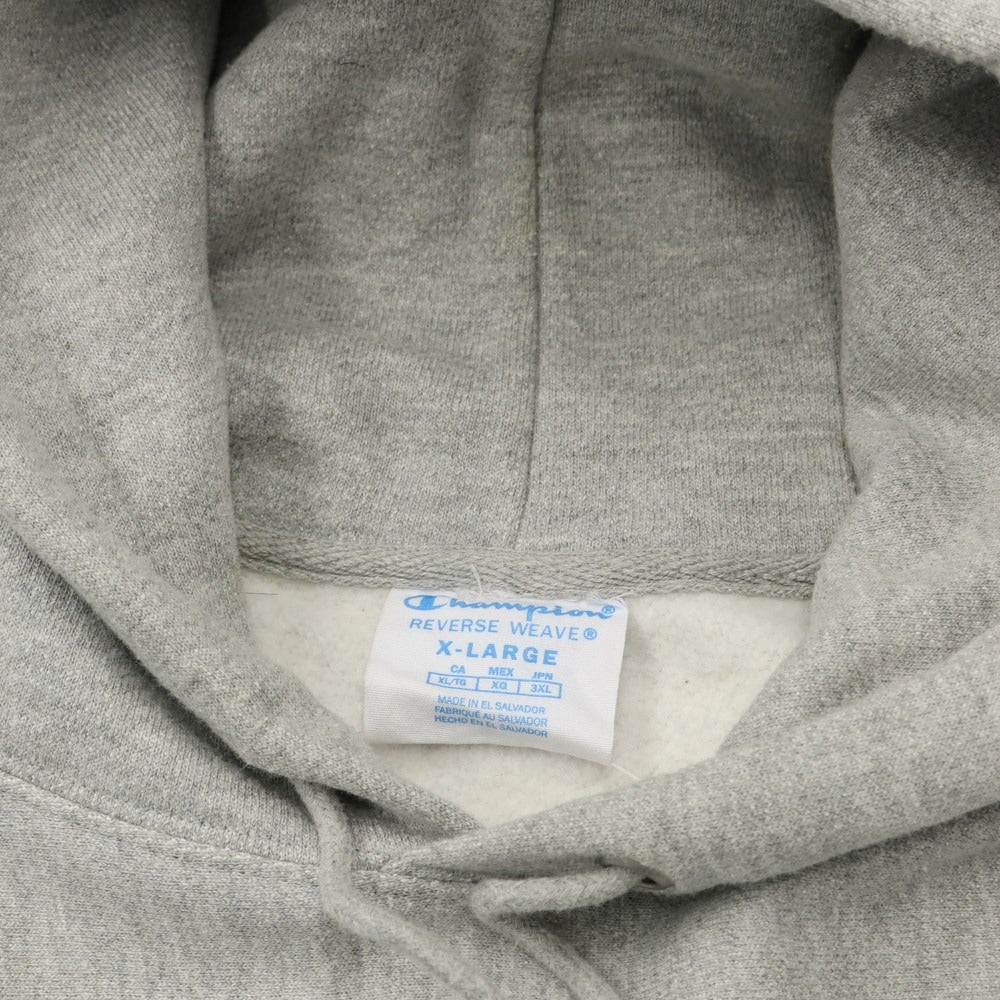 【中古】モマ MoMA CHAMPIONコラボ パーカー ライトグレー【 XL 】【 状態ランクC 】【 メンズ 】