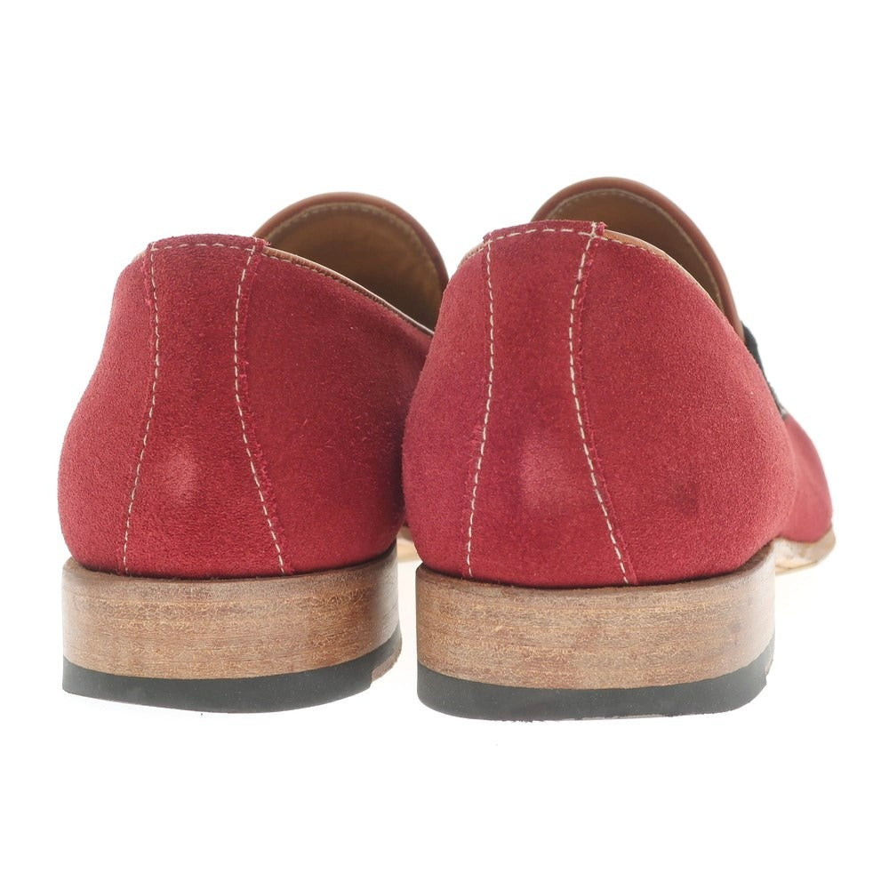 【中古】ベッタニン アンド ベントゥーリ BETTANIN & VENTURI スエード コインローファー レッドxブラック【サイズ8】【RED】【S/S/A/W】【状態ランクB】【メンズ】【759780】