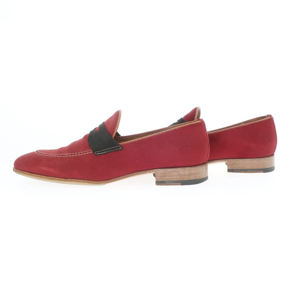 【中古】ベッタニン アンド ベントゥーリ BETTANIN & VENTURI スエード コインローファー レッドxブラック【サイズ8】【RED】【S/S/A/W】【状態ランクB】【メンズ】【759780】