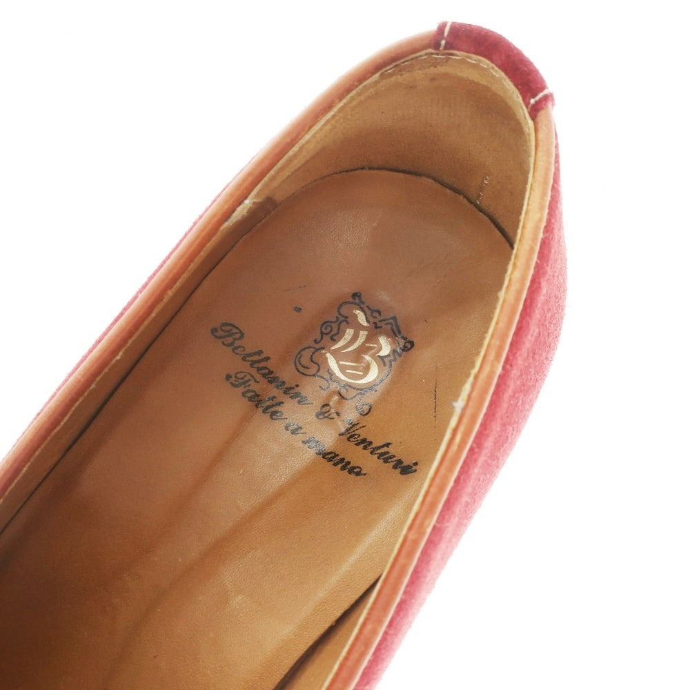 【中古】ベッタニン アンド ベントゥーリ BETTANIN & VENTURI スエード コインローファー レッドxブラック【サイズ8】【RED】【S/S/A/W】【状態ランクB】【メンズ】【759780】