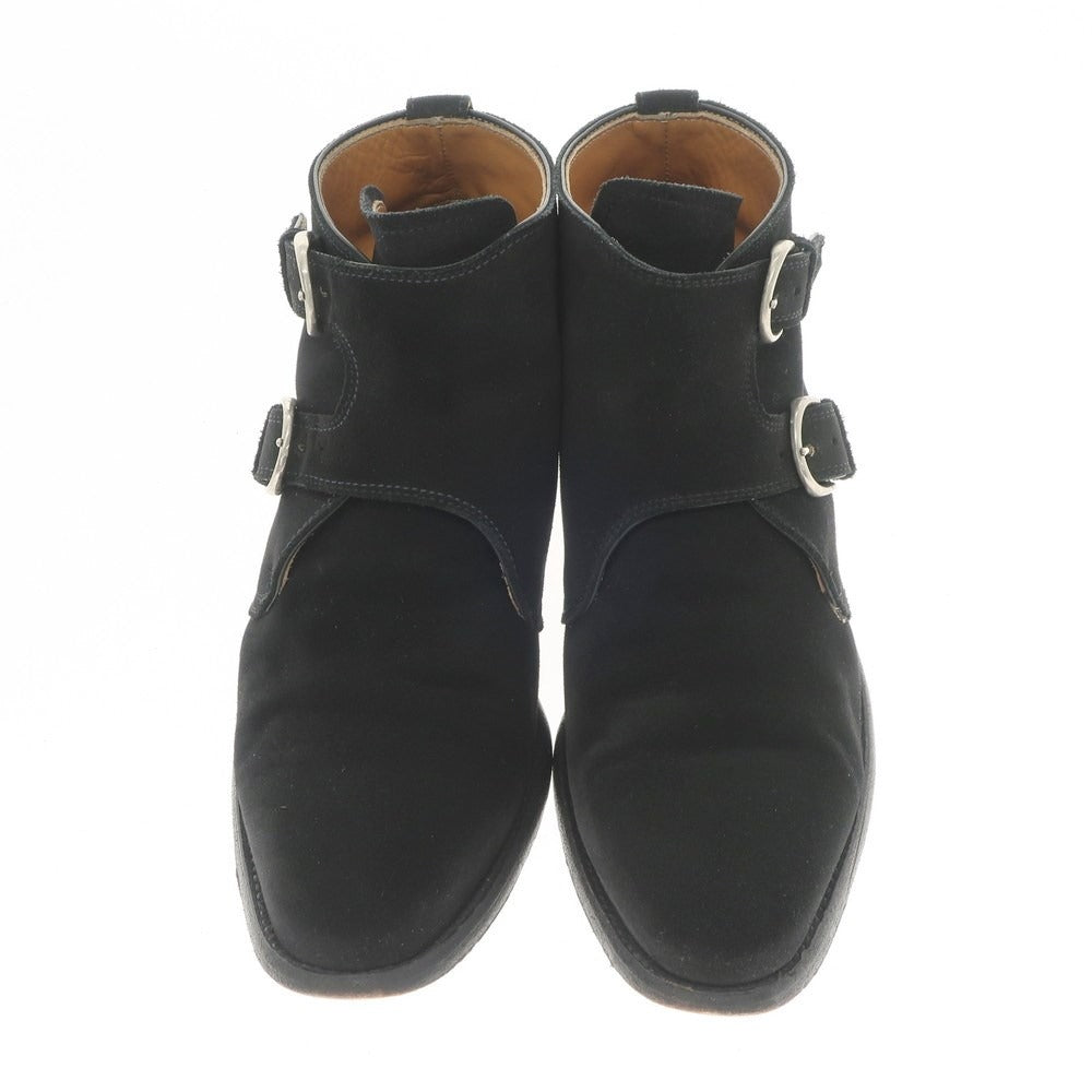 【中古】ベッタニン アンド ベントゥーリ BETTANIN & VENTURI スエード ダブルモンクブーツ ブラック【 8.5 】【 状態ランクB 】【 メンズ 】