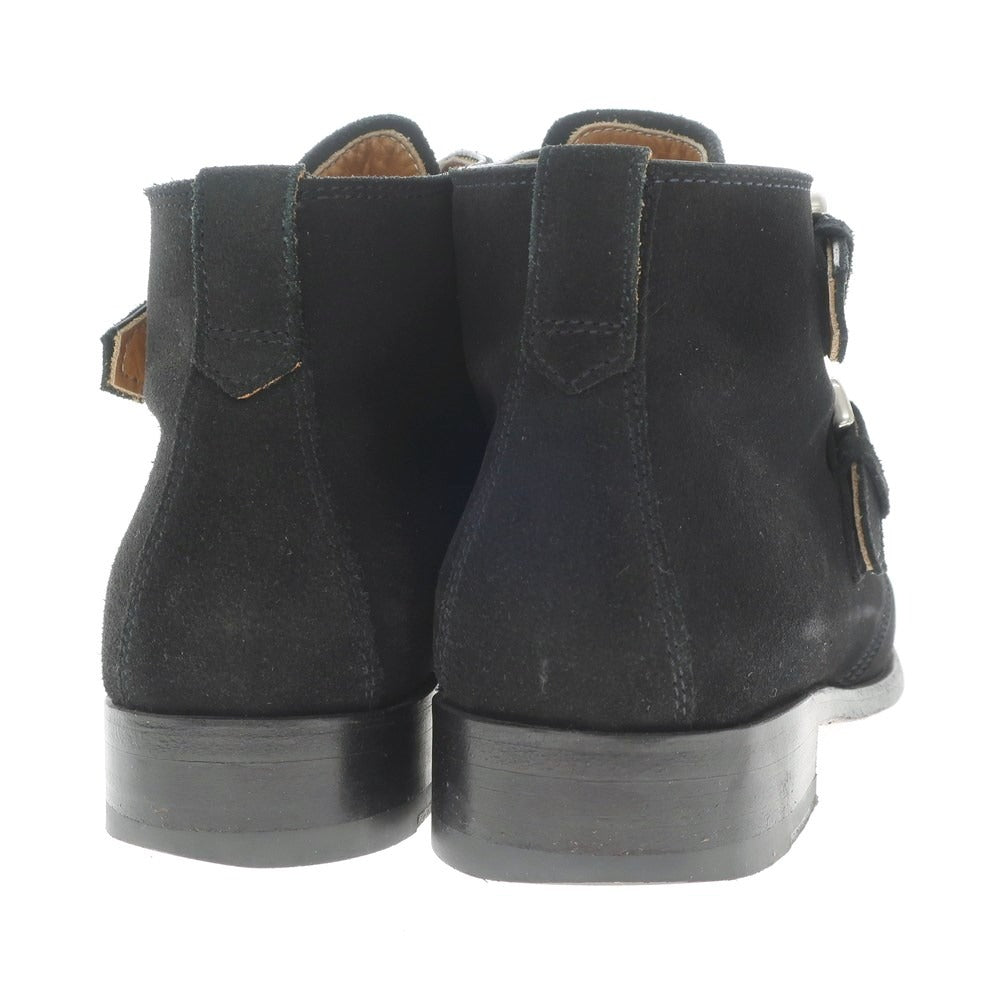 【中古】ベッタニン アンド ベントゥーリ BETTANIN & VENTURI スエード ダブルモンクブーツ ブラック【 8.5 】【 状態ランクB 】【 メンズ 】