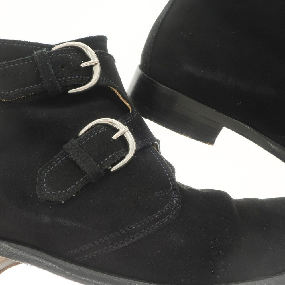 【中古】ベッタニン アンド ベントゥーリ BETTANIN & VENTURI スエード ダブルモンクブーツ ブラック【 8.5 】【 状態ランクB 】【 メンズ 】