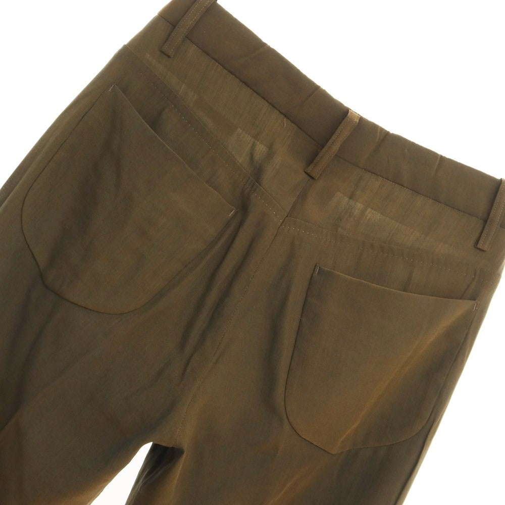 【中古】シャーデー SADE MANHOLE別注 ウールレーヨン カジュアルスラックス パンツ オリーブブラウン系【サイズ1】【BRW】【S/S】【状態ランクC】【メンズ】【769296】