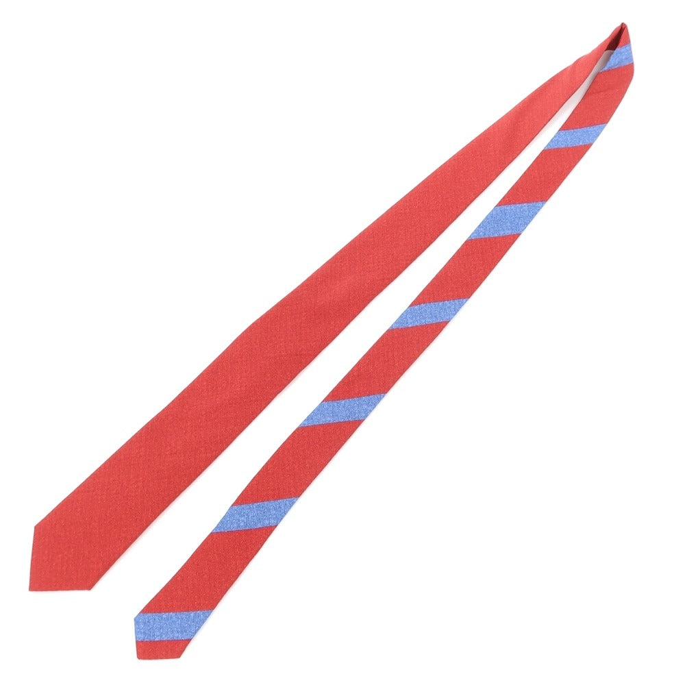 【新品】ジエレ GIERRE コットンシルク 無地ネクタイ レッド【 状態ランクN 】【 メンズ 】