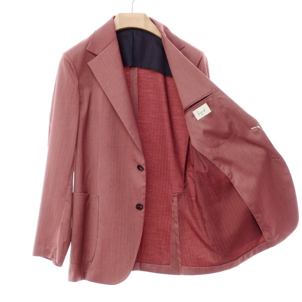 【中古】フィンジャック Finjack ウール テーラードジャケット マルーン系【サイズ48】【RED】【S/S】【状態ランクB】【メンズ】【769278】