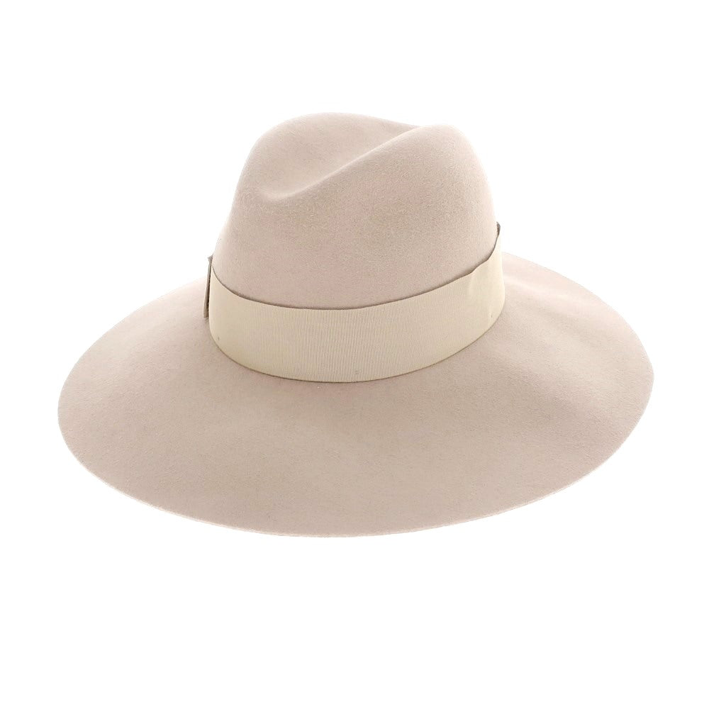 【新品】ボルサリーノ Borsalino ラビットファー 中折れフェルトハット ピンクベージュ【サイズM】【PNK】【A/W】【状態ランクN】【メンズ】【768995】