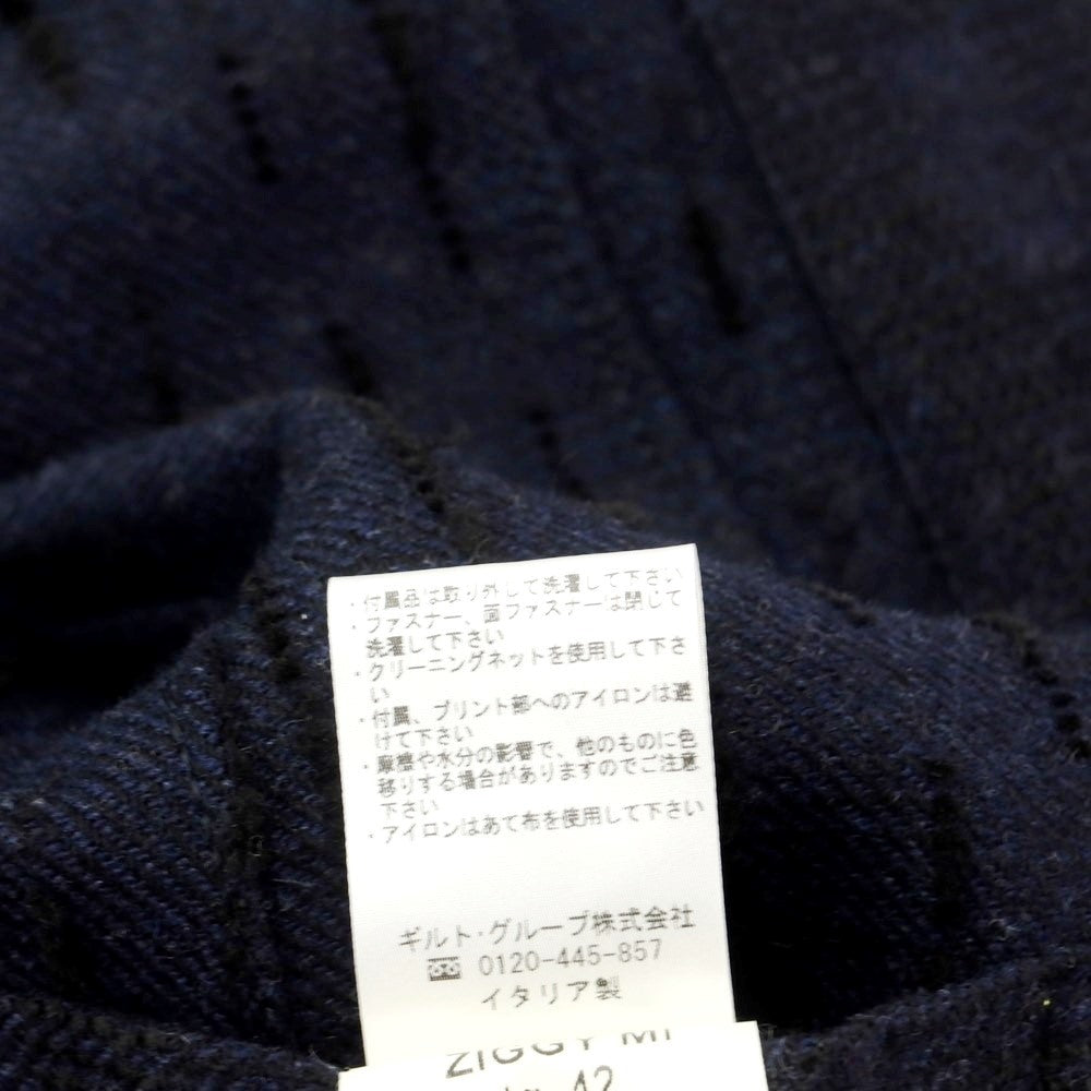 【中古】ザ ジジ THE GIGI ウールアクリル カジュアルジャケット ネイビー【サイズ42】【NVY】【A/W】【状態ランクB】【メンズ】【768970】