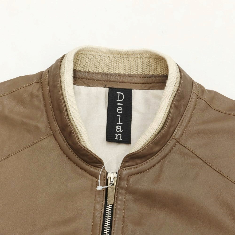 【中古】デラン Delan レザージャケット ブルゾン ブラウン系【サイズ50】【BRW】【A/W】【状態ランクB】【メンズ】
