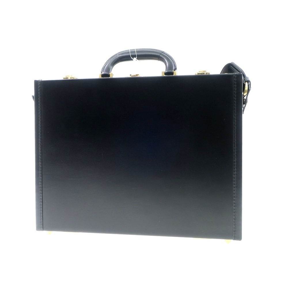 【中古】匠乃固鞄 たくみのトランク Takumi no trunk オーダーメイド レザー アタッシュケース ブラック【W43xH32xD8.5】【メンズ】 中古】匠乃固鞄 たくみのトランク Takumi no trunk オーダーメイド