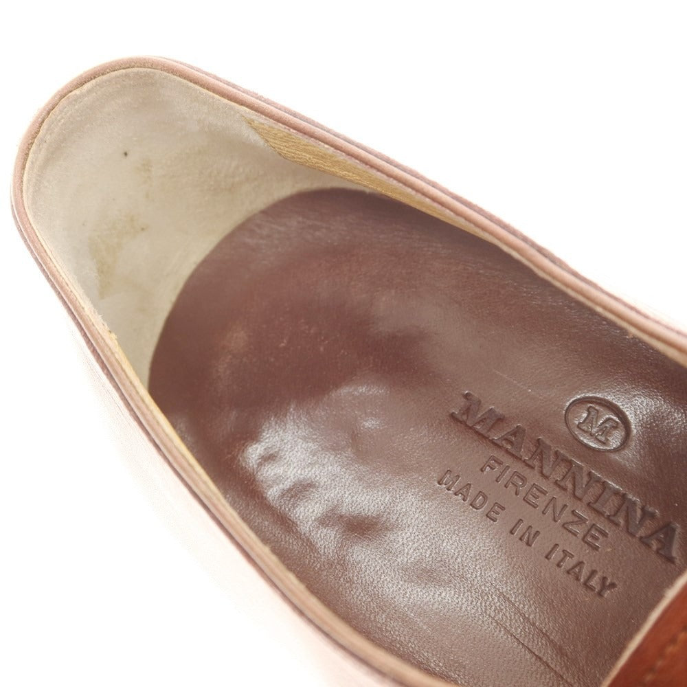 【中古】マンニーナ MANNINA ストレートチップ ドレスシューズ ブラウン【サイズ40.5】【BRW】【S/S/A/W】【状態ランクC】【メンズ】【768780】