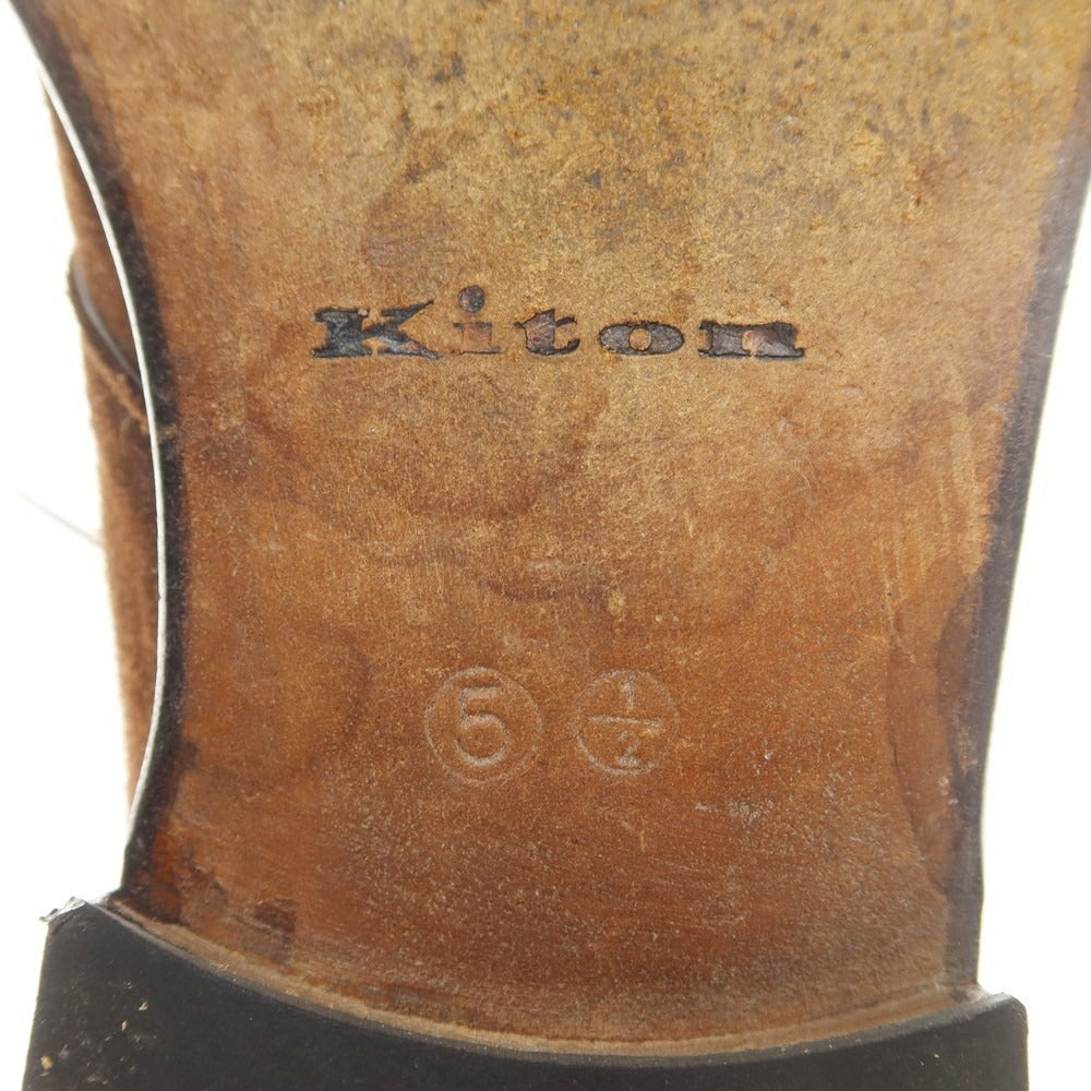 【中古】キートン Kiton スエード チャッカブーツ ダークブラウン【サイズ5 1/2】【BRW】【S/S/A/W】【状態ランクC】【メンズ】【759890】
