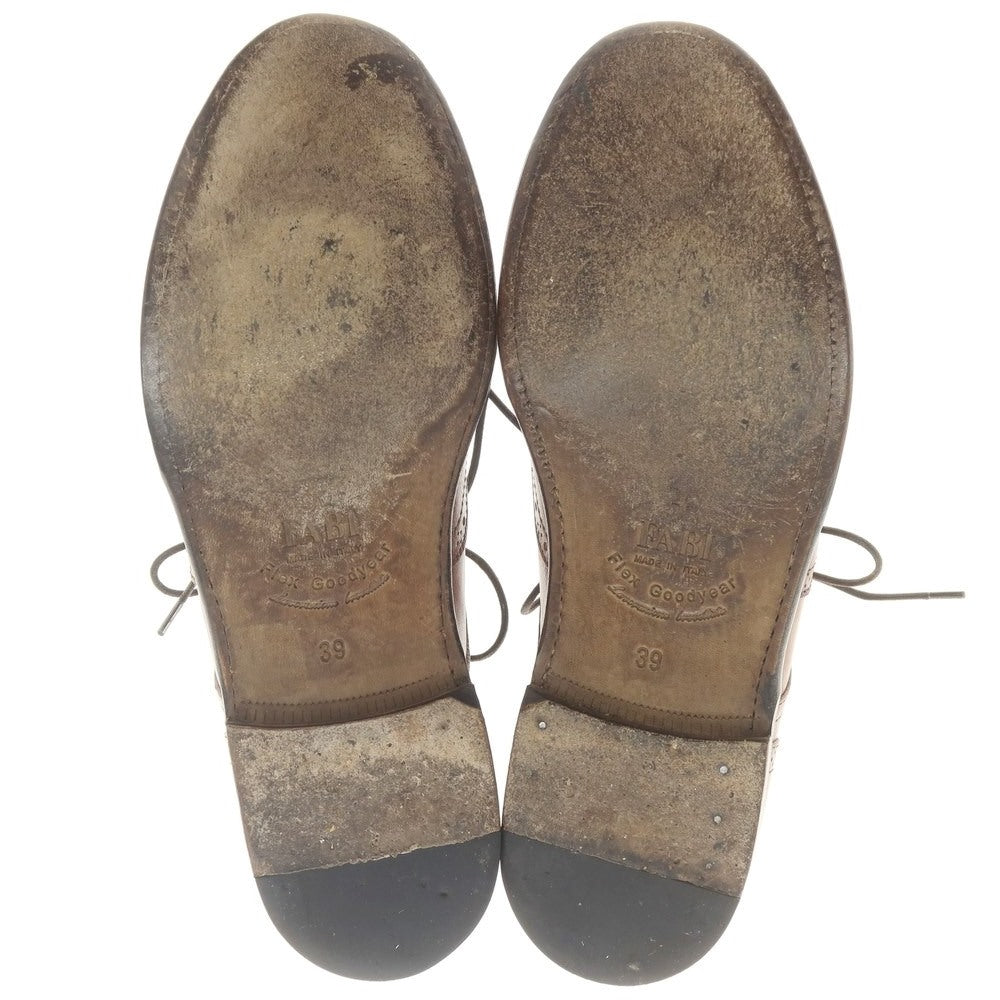 【中古】ファビ FABI ウイングチップ ドレスシューズ ブラウン【 39 】【 状態ランクB 】【 メンズ 】