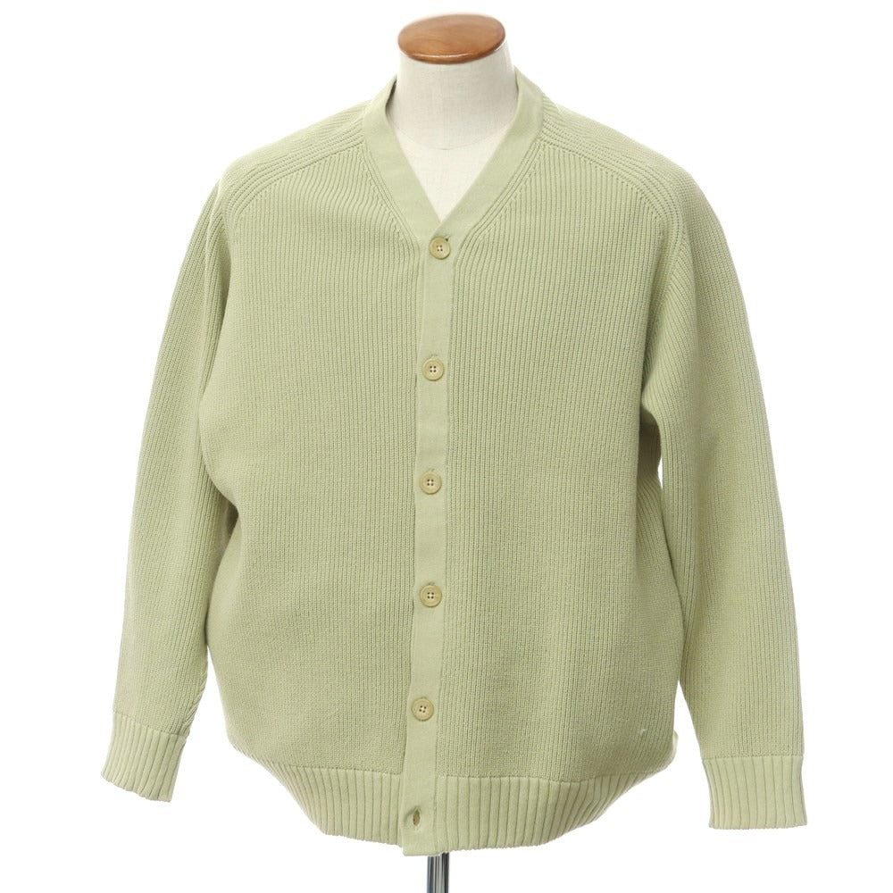 【中古】クラネ オム CLANE HOMME ミドルゲージコットンポリエステル カーディガン ライトグリーン系【 2 】【 状態ランクC 】【 メンズ 】