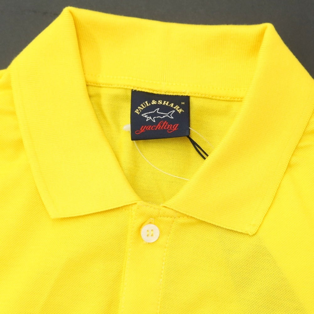 【新品】ポールアンドシャーク PAUL&SHARK コットン 半袖ポロシャツ イエロー【サイズM】【YEL】【S/S】【状態ランクN】【メンズ】【759387】