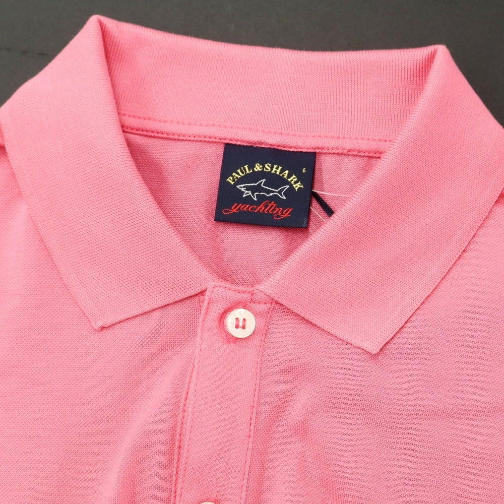 【新品】ポールアンドシャーク PAUL&SHARK コットン 半袖ポロシャツ ピンク【サイズS】【PNK】【S/S】【状態ランクN】【メンズ】【759383】