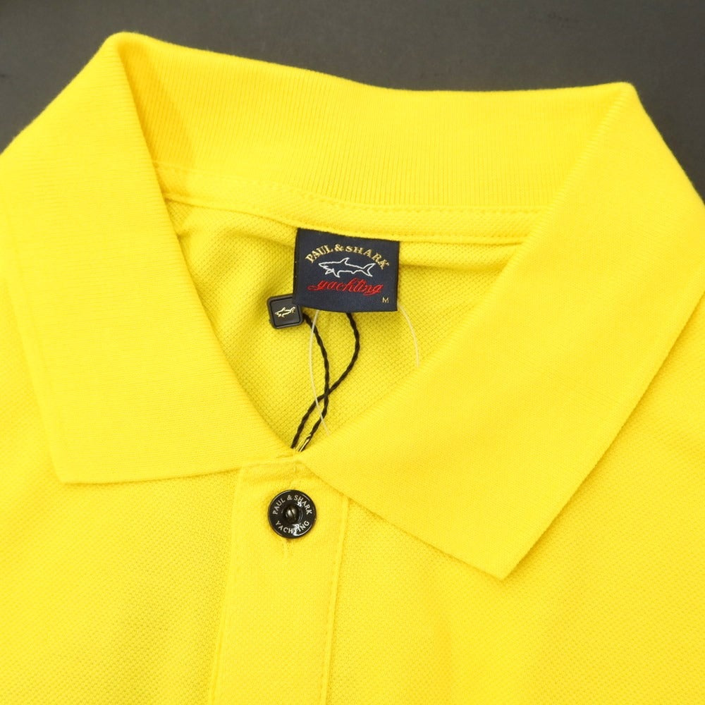 【新品】ポールアンドシャーク PAUL&SHARK コットン 半袖ポロシャツ イエロー【サイズM】【YEL】【S/S】【状態ランクN】【メンズ】【759385】