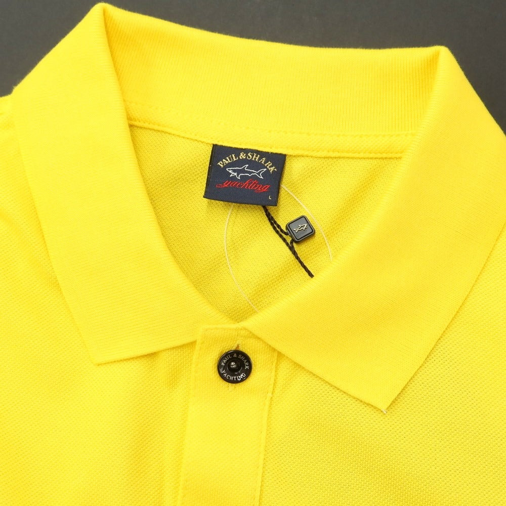 【新品】ポールアンドシャーク PAUL&SHARK コットン 半袖ポロシャツ イエロー【サイズL】【YEL】【S/S】【状態ランクN】【メンズ】【759385】