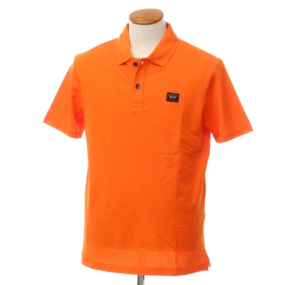【新品】ポールアンドシャーク PAUL&SHARK コットン 半袖ポロシャツ オレンジ【サイズM】【ORG】【S/S】【状態ランクN】【メンズ】【759386】