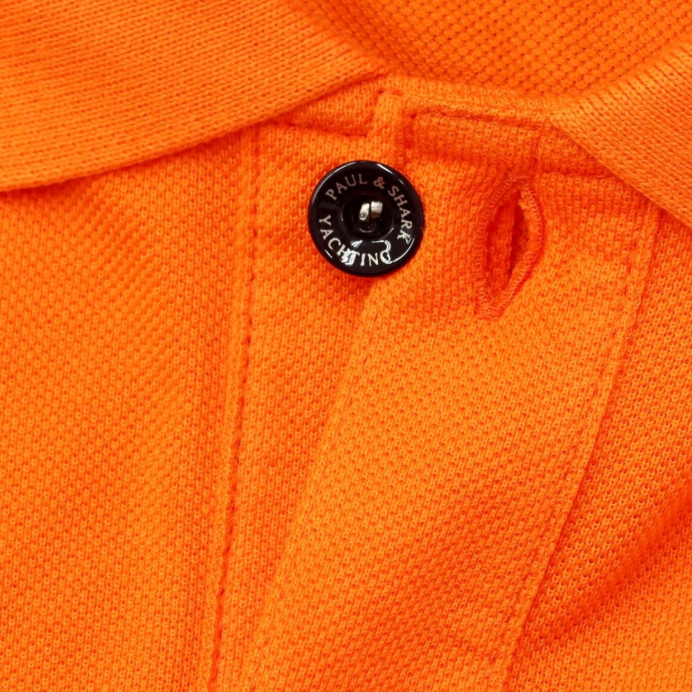 【新品】ポールアンドシャーク PAUL&SHARK コットン 半袖ポロシャツ オレンジ【サイズM】【ORG】【S/S】【状態ランクN】【メンズ】【759386】