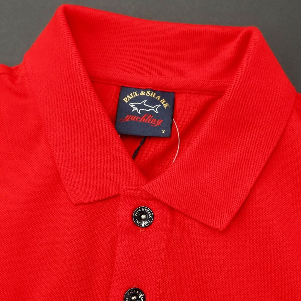 【新品】ポールアンドシャーク PAUL&SHARK コットン 半袖ポロシャツ レッド【サイズS】【RED】【S/S】【状態ランクN】【メンズ】【759383】