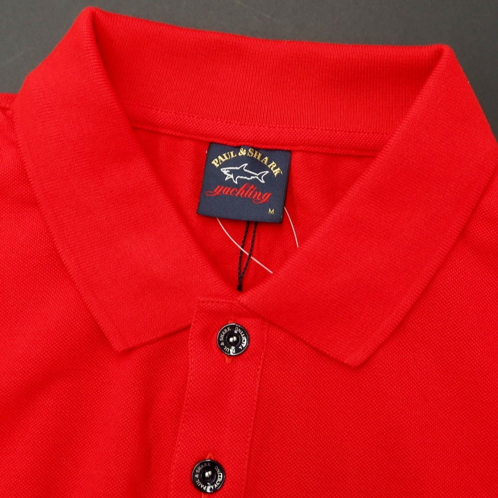 【新品】ポールアンドシャーク PAUL&SHARK コットン 半袖ポロシャツ レッド【サイズM】【RED】【S/S】【状態ランクN】【メンズ】【759384】