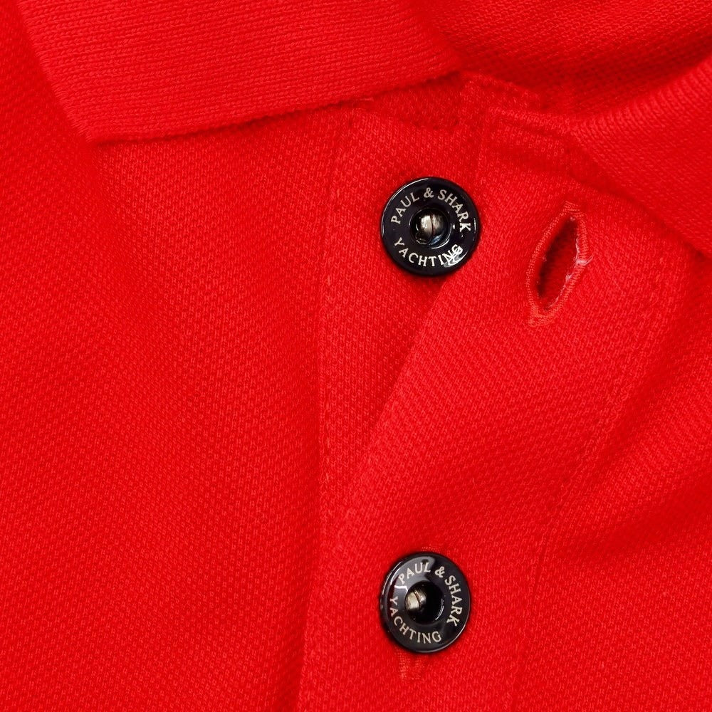 【新品】ポールアンドシャーク PAUL&SHARK コットン 半袖ポロシャツ レッド【サイズL】【RED】【S/S】【状態ランクN】【メンズ】【759381】