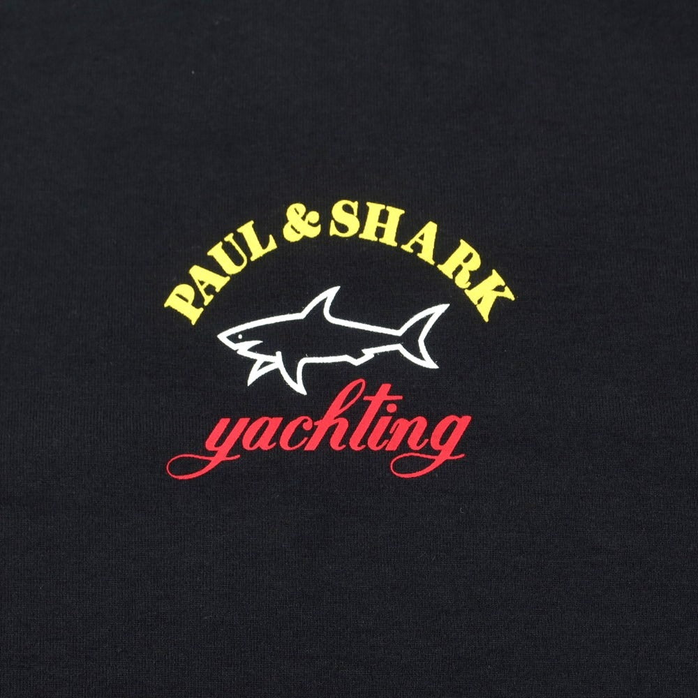 【新品】ポールアンドシャーク PAUL&SHARK プリント 長袖Tシャツ ブラック【 XS 】【 状態ランクN 】【 メンズ 】