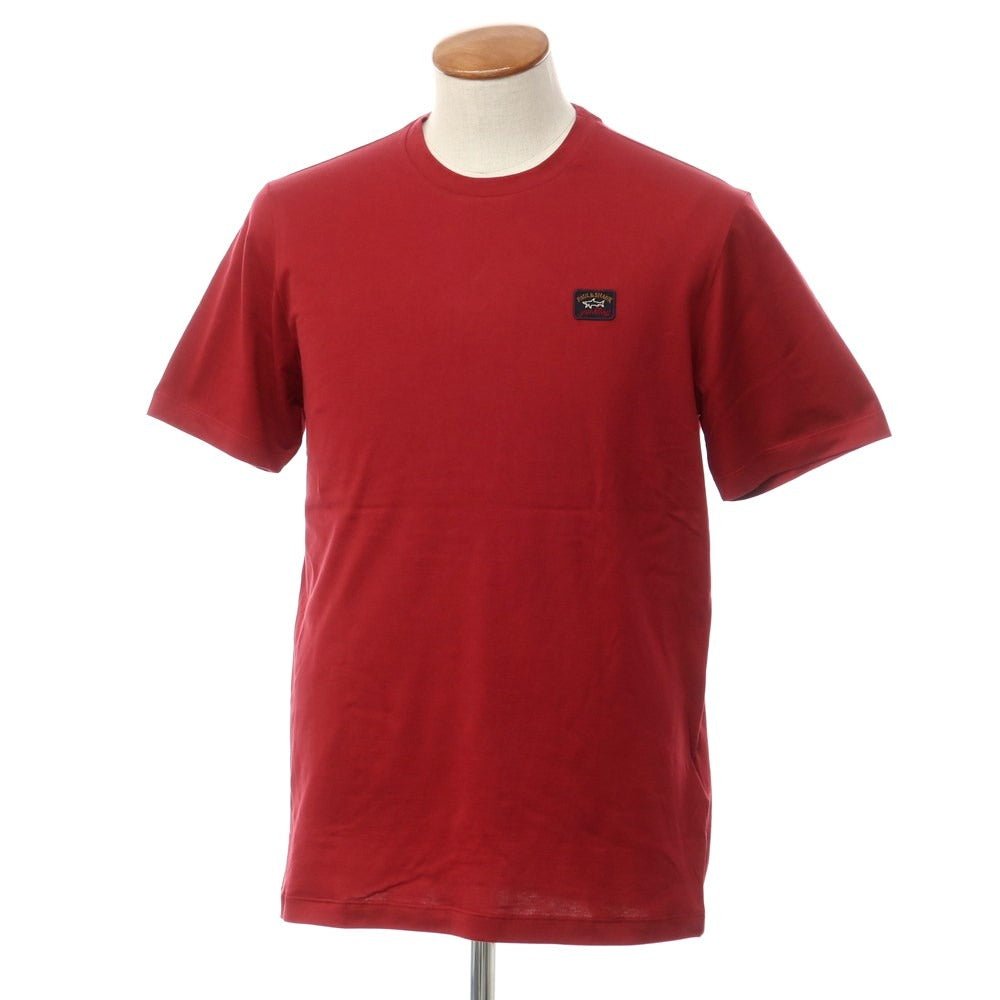【新品】ポールアンドシャーク PAUL&SHARK ロゴワッペン 半袖Tシャツ マルーン【 M 】【 状態ランクN 】【 メンズ 】