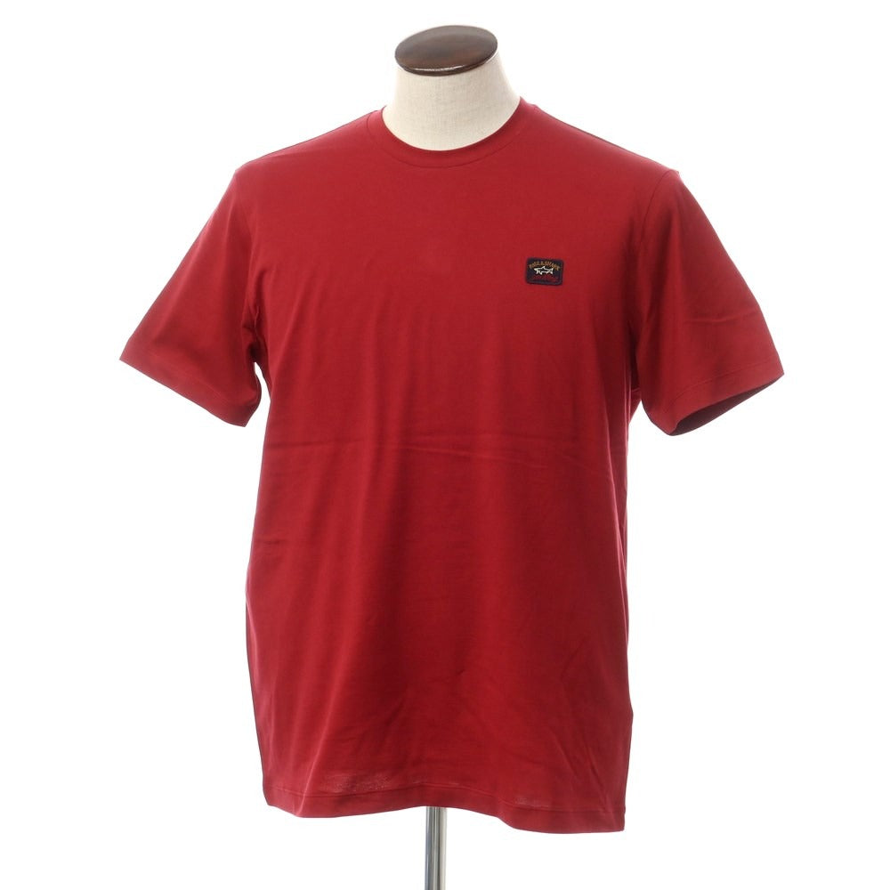 【新品】ポールアンドシャーク PAUL&SHARK ロゴワッペン 半袖Tシャツ マルーン【 L 】【 状態ランクN 】【 メンズ 】