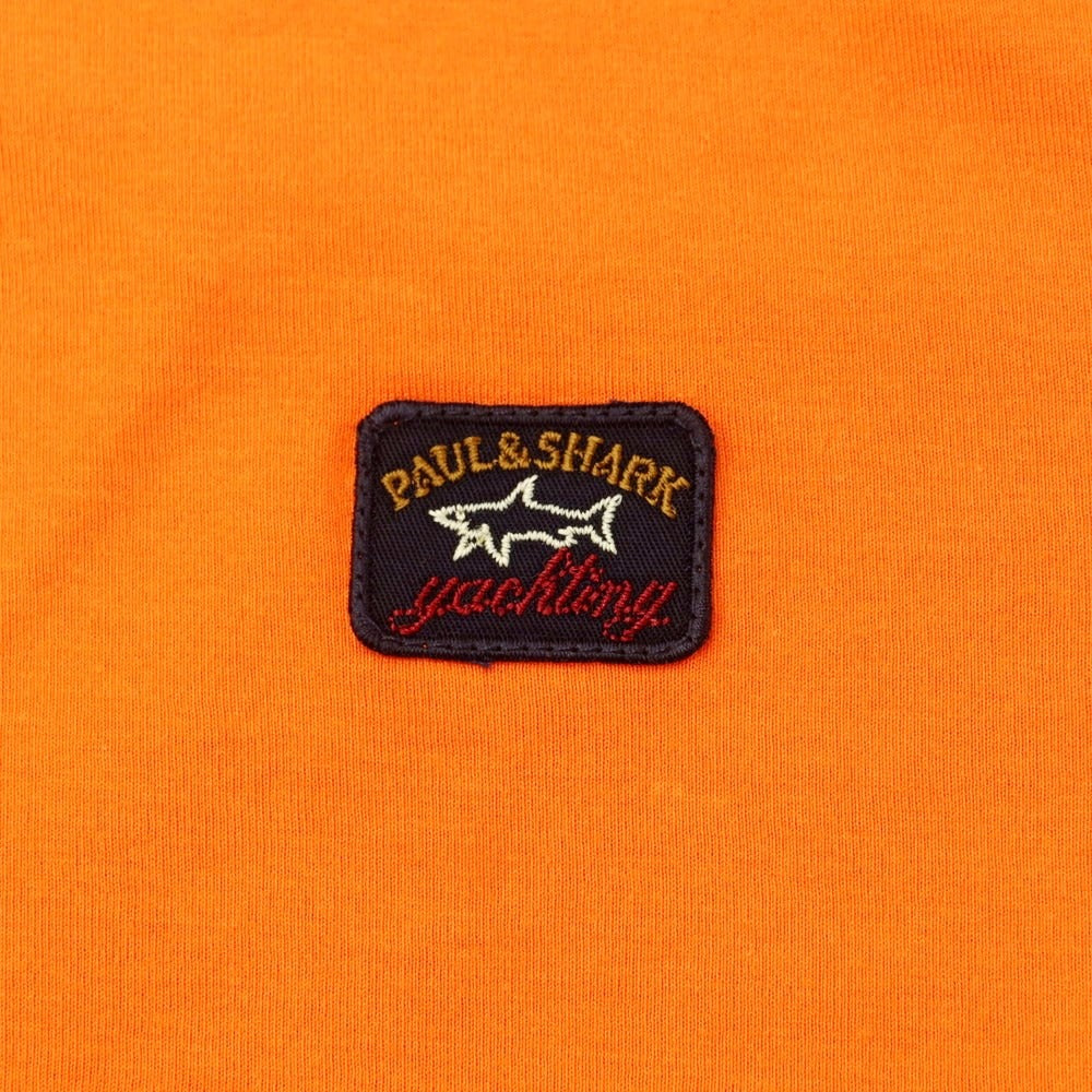【新品】ポールアンドシャーク PAUL&SHARK ロゴワッペン 半袖Tシャツ オレンジ【 S 】【 状態ランクN 】【 メンズ 】