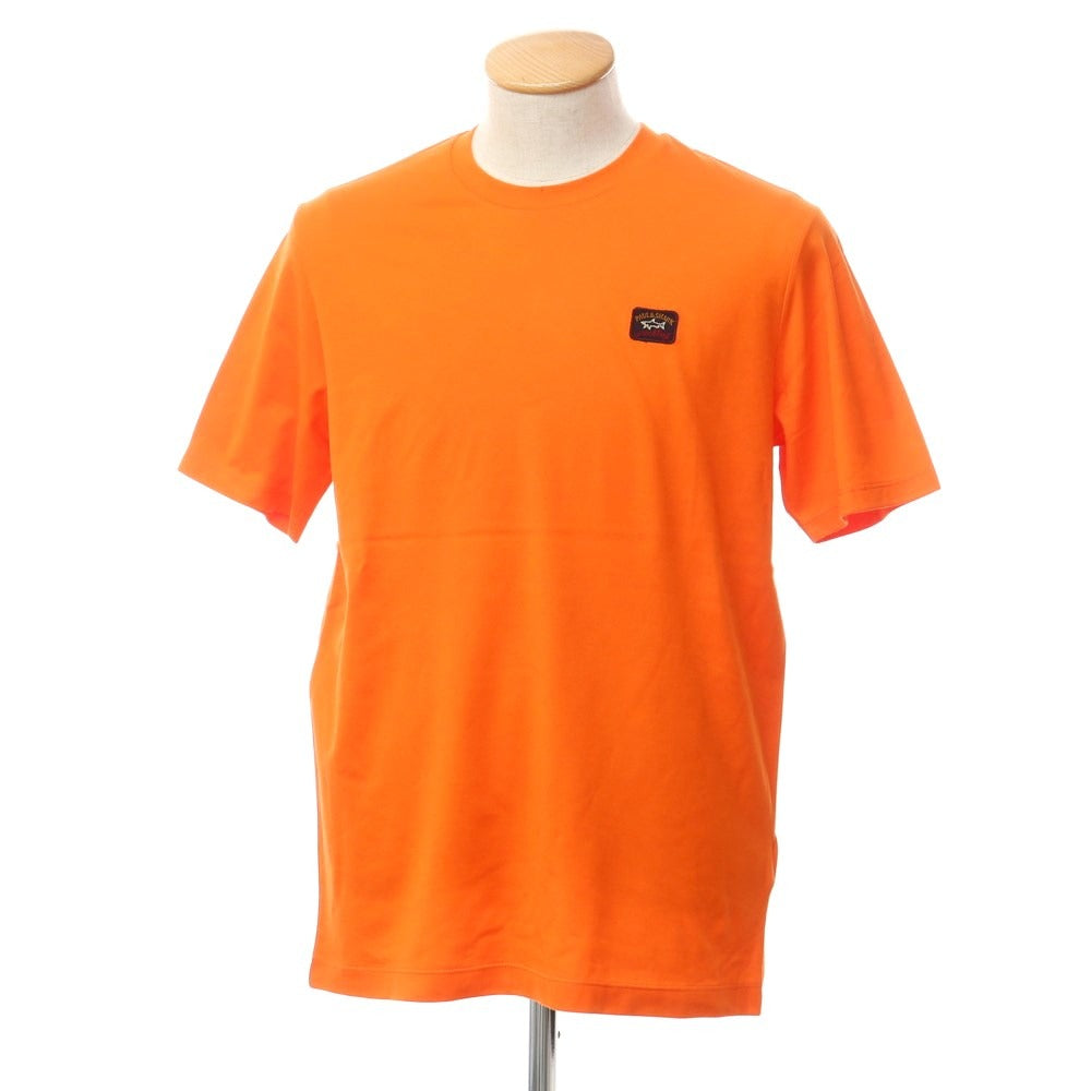 【新品】ポールアンドシャーク PAUL&SHARK ロゴワッペン 半袖Tシャツ オレンジ【 S 】【 状態ランクN 】【 メンズ 】