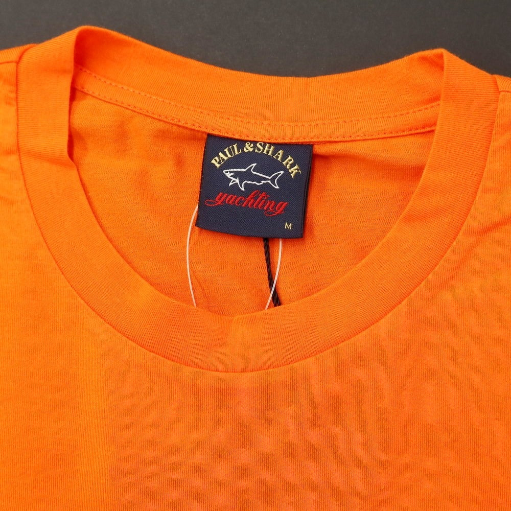 【新品】ポールアンドシャーク PAUL&SHARK ロゴワッペン 半袖Tシャツ オレンジ【 M 】【 状態ランクN 】【 メンズ 】