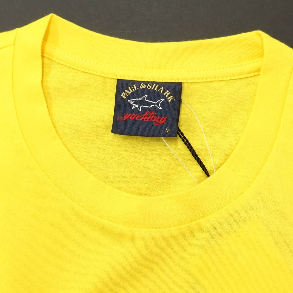 【新品】ポールアンドシャーク PAUL&SHARK ロゴワッペン 半袖Tシャツ イエロー【 M 】【 状態ランクN 】【 メンズ 】