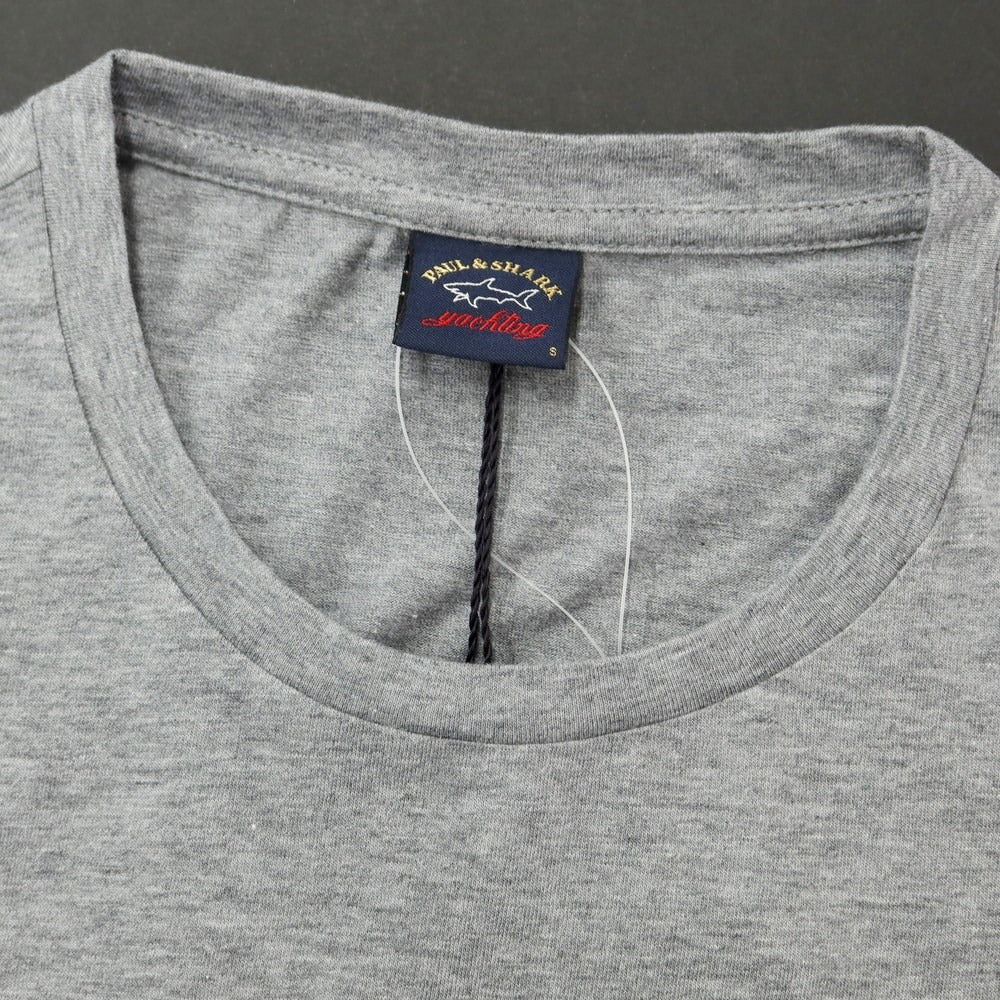 【新品】ポールアンドシャーク PAUL&SHARK ロゴワッペン 半袖Tシャツ グレー【 S 】【 状態ランクN 】【 メンズ 】
