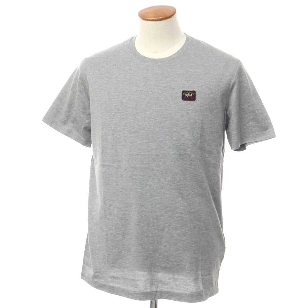 【新品】ポールアンドシャーク PAUL&SHARK ロゴワッペン 半袖Tシャツ グレー【 M 】【 状態ランクN 】【 メンズ 】