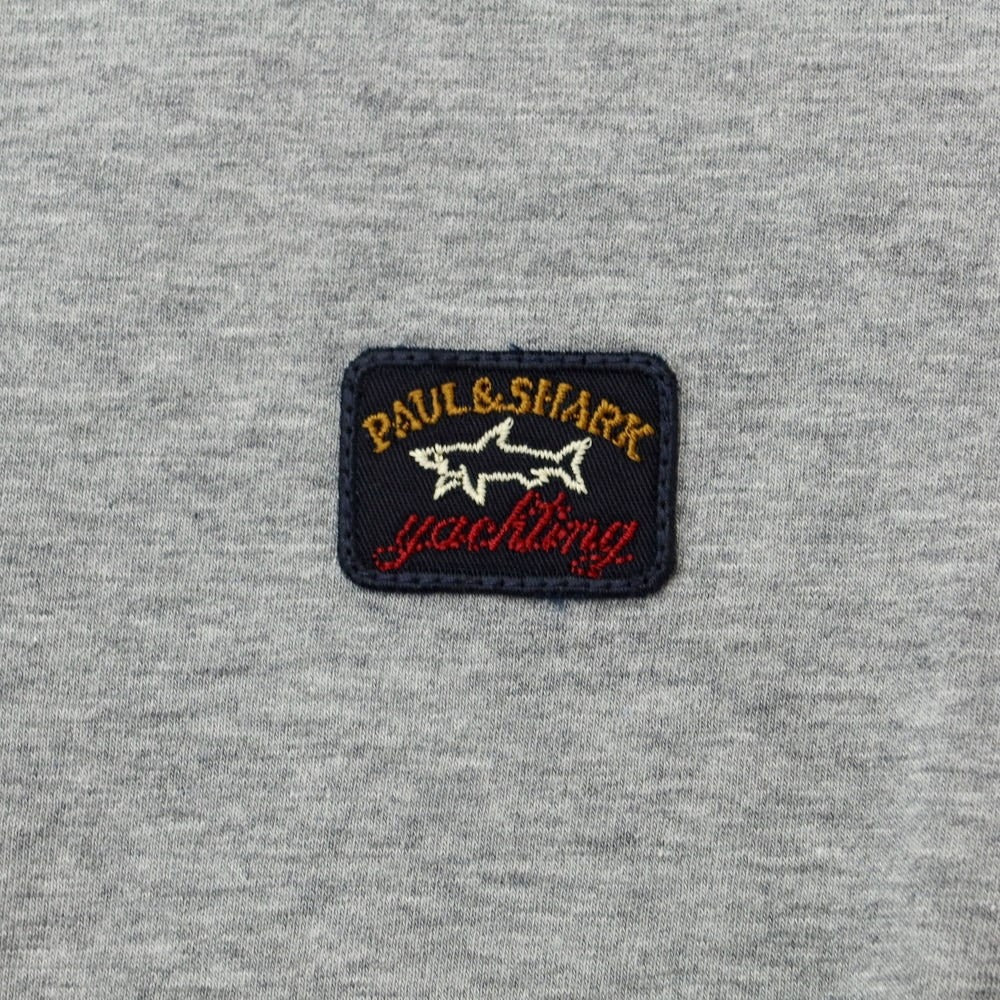 【新品】ポールアンドシャーク PAUL&SHARK ロゴワッペン 半袖Tシャツ グレー【 L 】【 状態ランクN 】【 メンズ 】