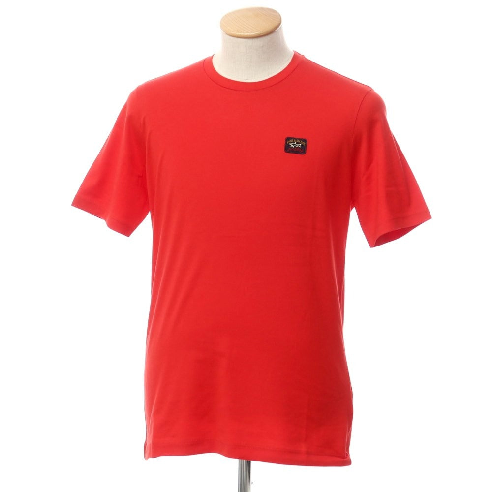 【新品】ポールアンドシャーク PAUL&SHARK ロゴワッペン 半袖Tシャツ レッド【 S 】【 状態ランクN 】【 メンズ 】