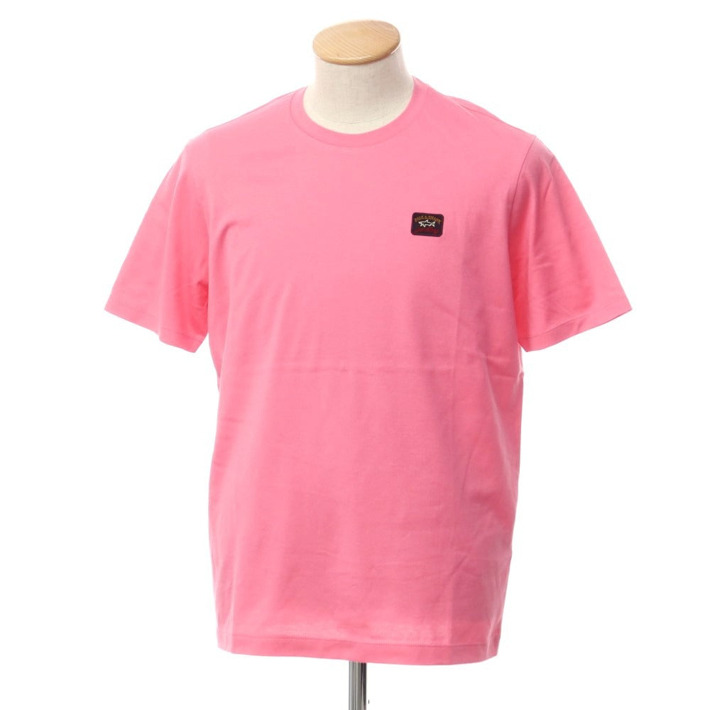 【新品】ポールアンドシャーク PAUL&SHARK ロゴワッペン 半袖Tシャツ ピンク【 S 】【 状態ランクN 】【 メンズ 】