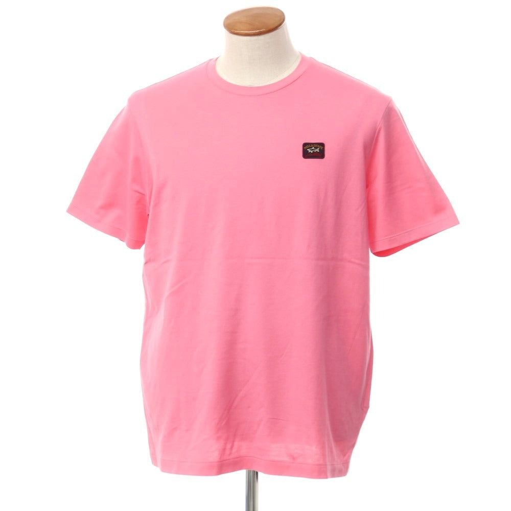 【新品】ポールアンドシャーク PAUL&SHARK ロゴワッペン 半袖Tシャツ ピンク【 M 】【 状態ランクN 】【 メンズ 】