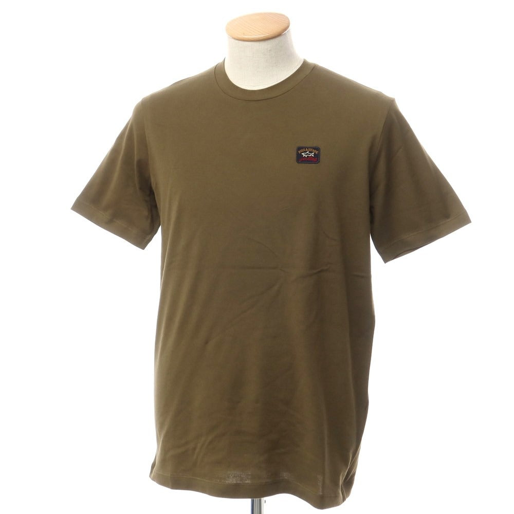 【新品】ポールアンドシャーク PAUL&SHARK ロゴワッペン 半袖Tシャツ オリーブ【 S 】【 状態ランクN 】【 メンズ 】