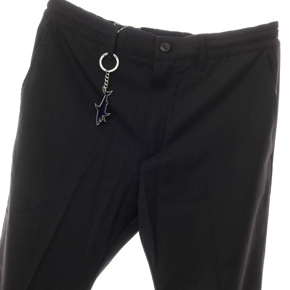 【新品】ポールアンドシャーク PAUL&SHARK ポリエステルウール イージー カジュアルスラックスパンツ ブラック【サイズ50】【BLK】【S/S】【状態ランクN】【メンズ】【759387】
