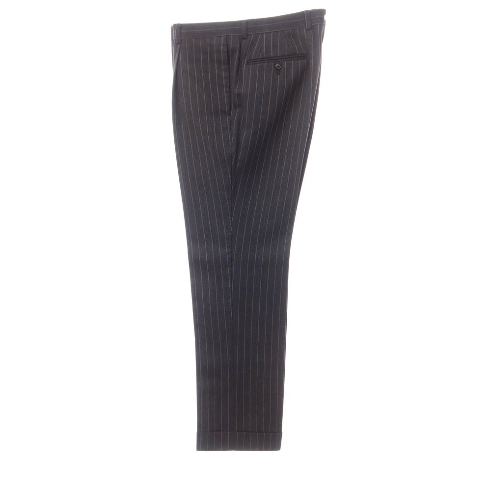 【中古】ビームス BEAMS SUPER120‘S ウール セットアップ 3つボタンスーツ グレーxブルー【 記載なし(L位) 】【 状態ランクC 】【 メンズ 】